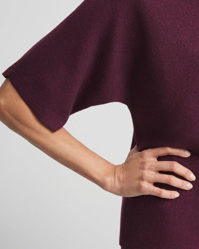 Shimmer Short Sleeve Pullover Sweater - image 4